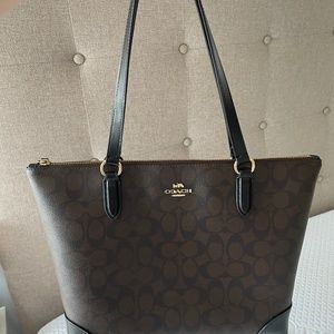 Coach Zip Top Tote
